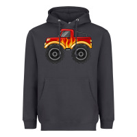 Smoke monster truck with flames Heavyweight Hoodie - MaliasSmallBusiness