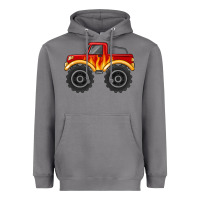 Storm monster truck with flames Heavyweight Hoodie - MaliasSmallBusiness