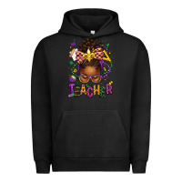Pigment Black mardi gras teacher afro messy bun Urban Hoodie - texasbilliewilder