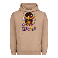 Pigment Burro mardi gras teacher afro messy bun Urban Hoodie - texasbilliewilder