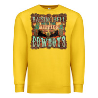 Lemon raising hell with the hippies and the cowboys Premium Sweatshirt - NancyCooperArtShop