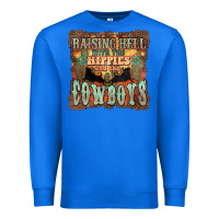 True Royal raising hell with the hippies and the cowboys Premium Sweatshirt - NancyCooperArtShop