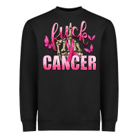 Black Fuck Cancer with Butterflies Heavyweight Sweatshirt - texasbilliewilder