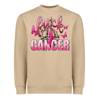 Mushroom Fuck Cancer with Butterflies Heavyweight Sweatshirt - texasbilliewilder
