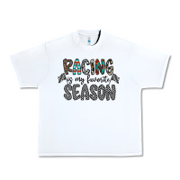 White Racing Is My Favorite Season Urban Heavy Tee - CowhideDigitalArt