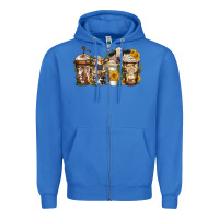 True Royal cows coffee cups Zipper Hoodie - Jasminsmagicworld
