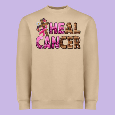 Heal Cancer Heavyweight Sweatshirt Designed By Texasbilliewilder