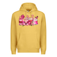 Antique Gold cancer coffee cups Premium Hoodie - LillyAllenDesigns