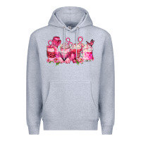 Heather Grey cancer coffee cups Premium Hoodie - LillyAllenDesigns