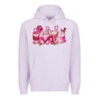 Lilac cancer coffee cups Premium Hoodie - LillyAllenDesigns