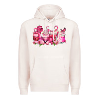 Pale Pink cancer coffee cups Premium Hoodie - LillyAllenDesigns