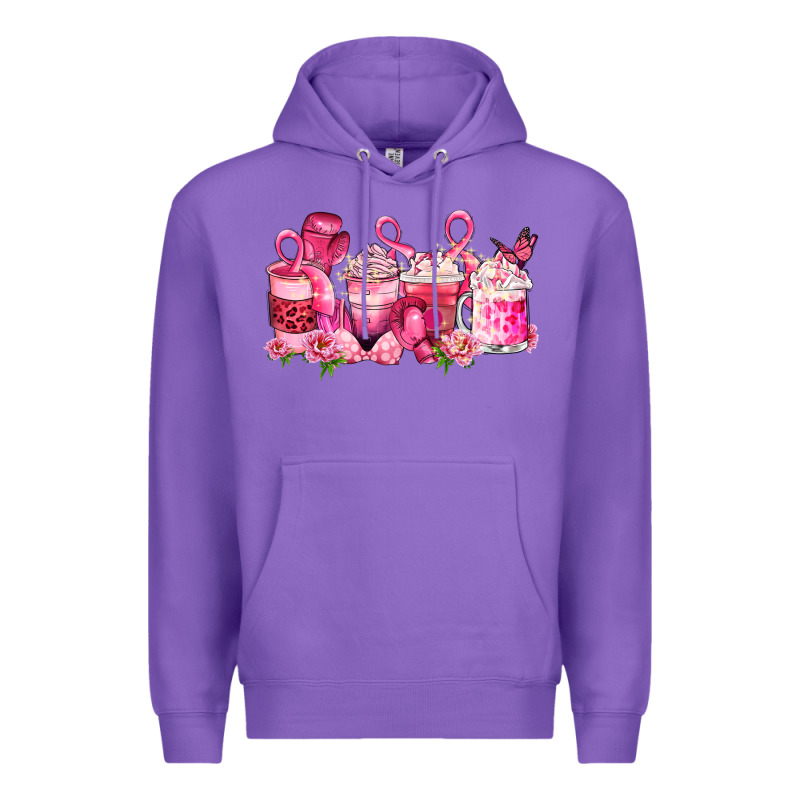 Cancer Coffee Cups Premium Hoodie by LillyAllenDesigns | Teevron