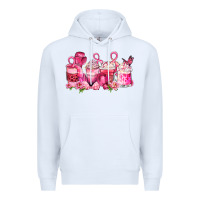 White cancer coffee cups Premium Hoodie - LillyAllenDesigns
