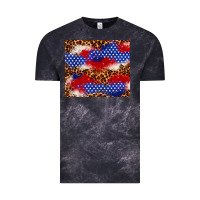 Cloud Black 4th of July USA flag leopard 20oz tumbler Vintage Tee - Neo Western