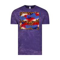 Cloud Purple 4th of July USA flag leopard 20oz tumbler Vintage Tee - Neo Western