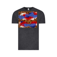Vintage Black 4th of July USA flag leopard 20oz tumbler Vintage Tee - Neo Western