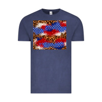 Vintage Denim 4th of July USA flag leopard 20oz tumbler Vintage Tee - Neo Western