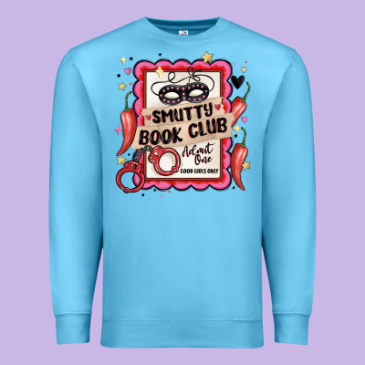 Smutty Book Club Admit One Good Girls Only Premium Sweatshirt Designed By Maliassmallbusiness