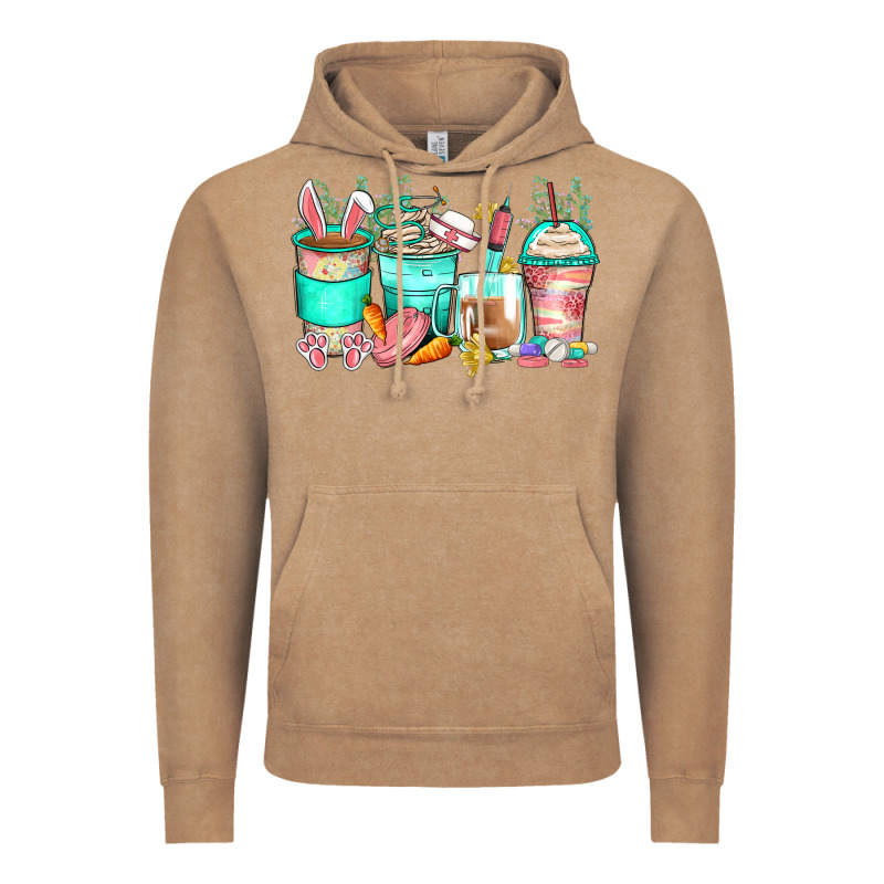 Easter Nurse Coffee Cups Vintage Hoodie by Zillion Design Studio | Teevron