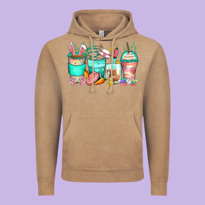 Easter Nurse Coffee Cups Vintage Hoodie Designed By Zillion Design Studio