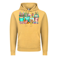Vintage Mustard easter nurse coffee cups Vintage Hoodie - Zillion Design Studio