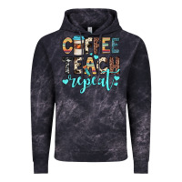 Cloud Black coffee teach repeat Vintage Hoodie - JahusDesignShop