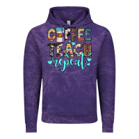 Cloud Purple coffee teach repeat Vintage Hoodie - JahusDesignShop