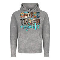 Cloud Rock coffee teach repeat Vintage Hoodie - JahusDesignShop