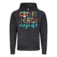 Vintage Black coffee teach repeat Vintage Hoodie - JahusDesignShop