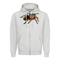 Dove Grey Mexican Red Knee Tarantula Zipper Hoodie - LillyAllenDesigns