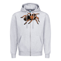 Heather Grey Mexican Red Knee Tarantula Zipper Hoodie - LillyAllenDesigns