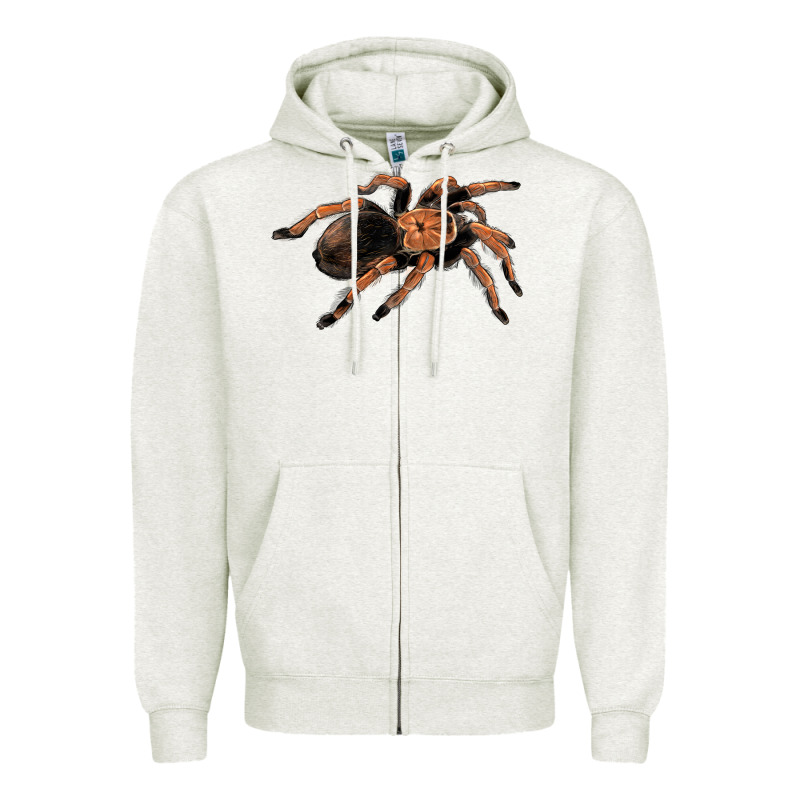 Mexican Red Knee Tarantula Zipper Hoodie by LillyAllenDesigns | Teevron