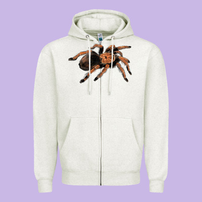 Mexican Red Knee Tarantula Zipper Hoodie Designed By Lillyallendesigns