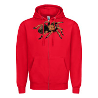 Red Mexican Red Knee Tarantula Zipper Hoodie - LillyAllenDesigns