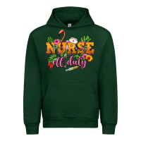 Forest Green Nurse off duty Urban Hoodie - NancyCooperArtShop
