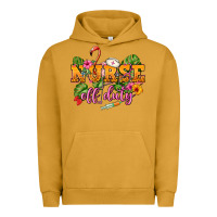 Pigment Peanut Butter Nurse off duty Urban Hoodie - NancyCooperArtShop