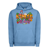 Pigment Pebble Blue Nurse off duty Urban Hoodie - NancyCooperArtShop