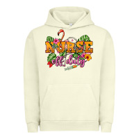 Pigment Pistachio Nurse off duty Urban Hoodie - NancyCooperArtShop