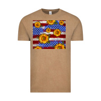 Vintage Coffee 4th of July USA flag sunflower 20oz tumbler Vintage Tee - Neo Western