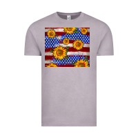 Vintage Zinc 4th of July USA flag sunflower 20oz tumbler Vintage Tee - Neo Western