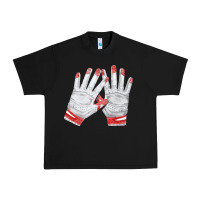 Black batting gloves Urban Heavy Tee - FaDigitalArtStudio