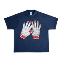 Navy batting gloves Urban Heavy Tee - FaDigitalArtStudio