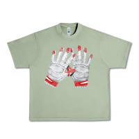 Oil Green batting gloves Urban Heavy Tee - FaDigitalArtStudio