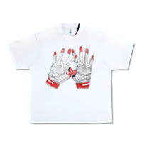 White batting gloves Urban Heavy Tee - FaDigitalArtStudio
