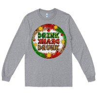 Heather Grey Drink Drank Drunk Long Sleeve Tee - Artiststas