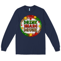 Navy Drink Drank Drunk Long Sleeve Tee - Artiststas