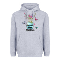 Heather Grey grandma preview costom name Heavyweight Hoodie - MaliasSmallBusiness
