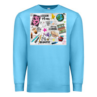 Ocean Blue teacher always learning Premium Sweatshirt - NancyCooperArtShop