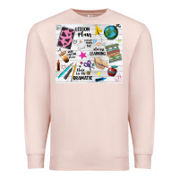 Pale Pink teacher always learning Premium Sweatshirt - NancyCooperArtShop