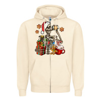 Sandshell christmas skeleton coffee Zipper Hoodie - Jasminsmagicworld